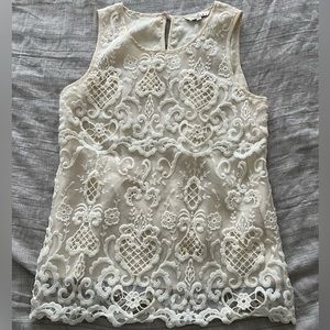 VINTAGE Cream Colored Blouse Size 8